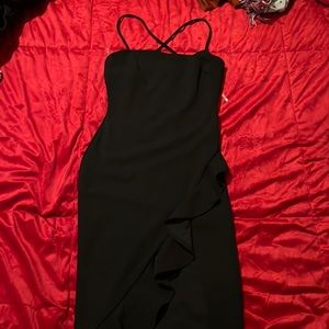 Windsor Black Slit Dress